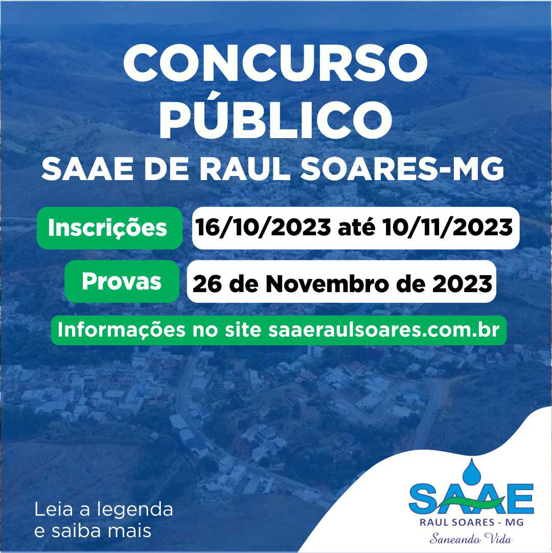 Edital do Concurso – SAAE – Raul Soares